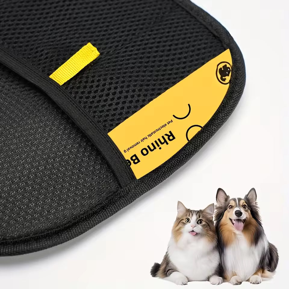 Reusable Pet Hair Removal Grooming Gloves for Dogs & Cats – Washable Deshedding Mitts