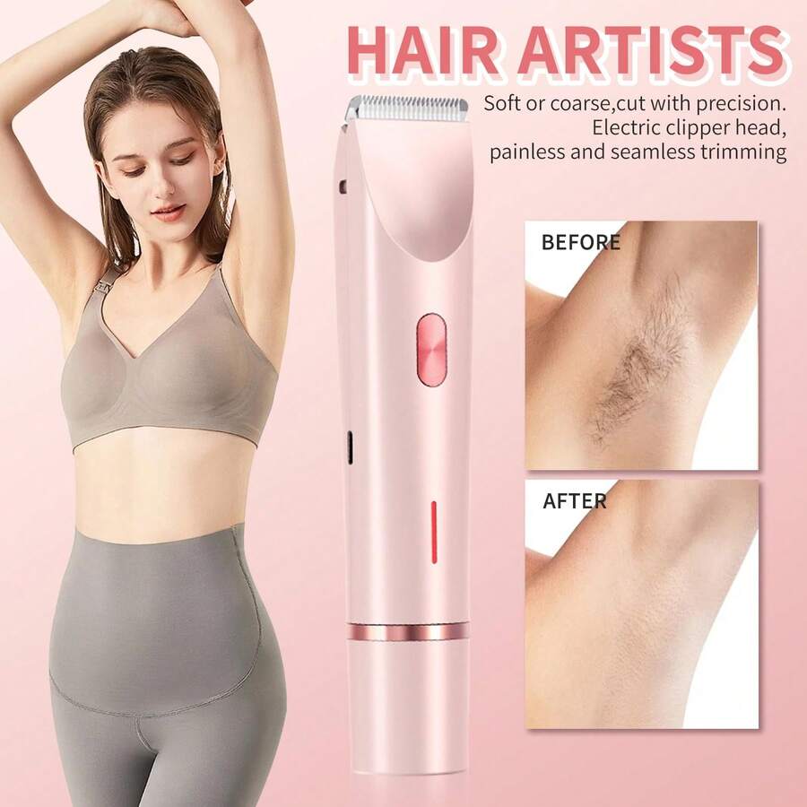 2-in-1 Waterproof Electric Shaver – USB Rechargeable Hair Trimmer for Men & Women