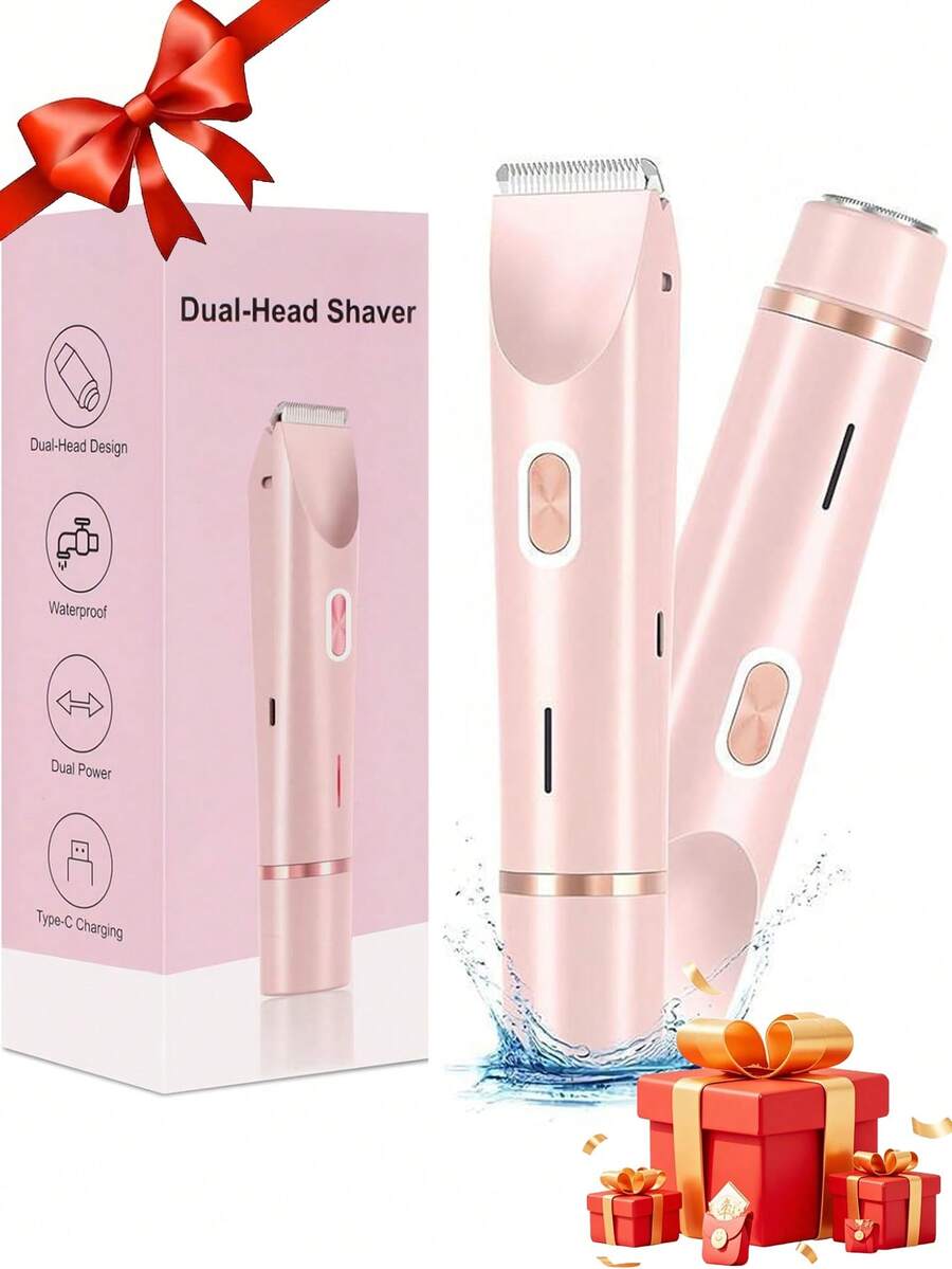 2-in-1 Waterproof Electric Shaver – USB Rechargeable Hair Trimmer for Men & Women