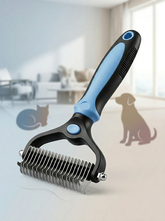 Pet Deshedding Fur Remover Brush for Dogs & Cats – Gentle – Removes Loose Fur, Knots & Shedding Hair
